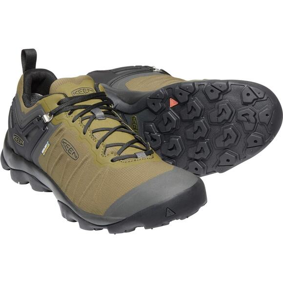 KEEN MEN’S VENTURE LOW HEIGHT WATERPROOF HIKING SHOE, DARK OLIVE/RAVEN, 10 D US